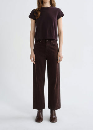 Agolde Ren High Rise Wide Leg Pant in Sloe Berry