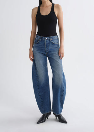 Agolde Luna High Rise Pieced Taper Jean in Logical