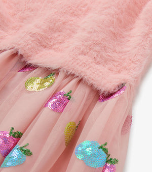 Hatley Sequin Dress in Apple Orchard