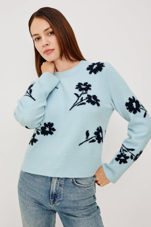 Rails Anise Sweater in Winter Blue Floral