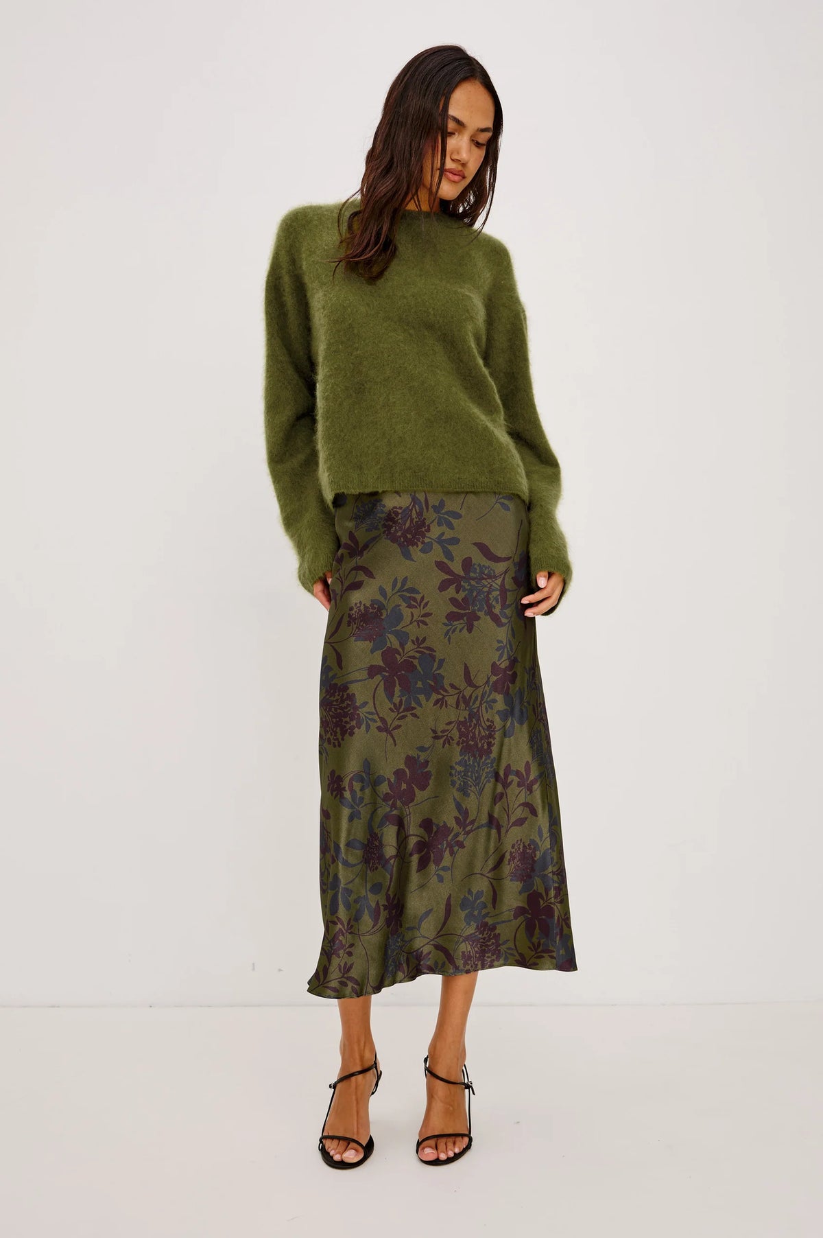 Rails Anya Skirt in Olive Dahlia