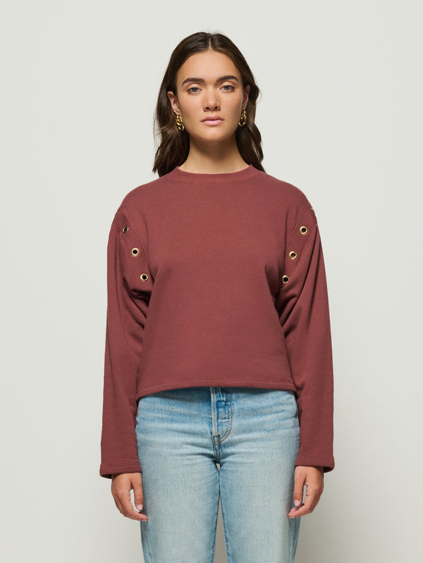 Nation Arlem Sweatshirt in Brunette