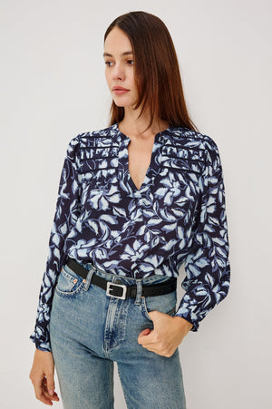 Rails Asta Blouse in Navy Jamine