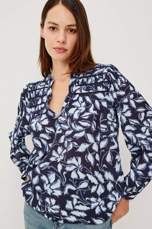 Rails Asta Blouse in Navy Jamine