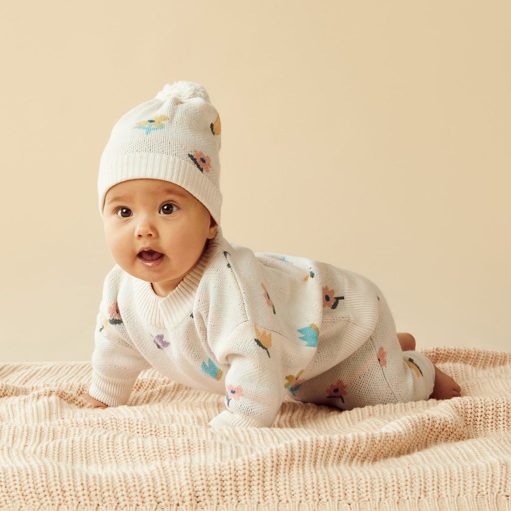 Wilson + Frenchy Organic Knit Legging in Flower Pop