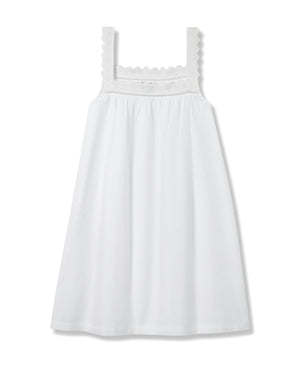 Petite Plume Women's Twill Esme Nightgown in White