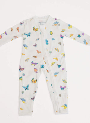 Timo & Violet Baby Zippered One Piece in Madame Butterfly