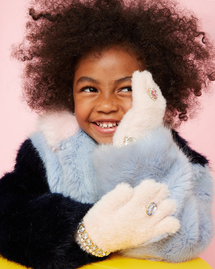 Super Smalls Jeweled Gloves in Cotton Candy