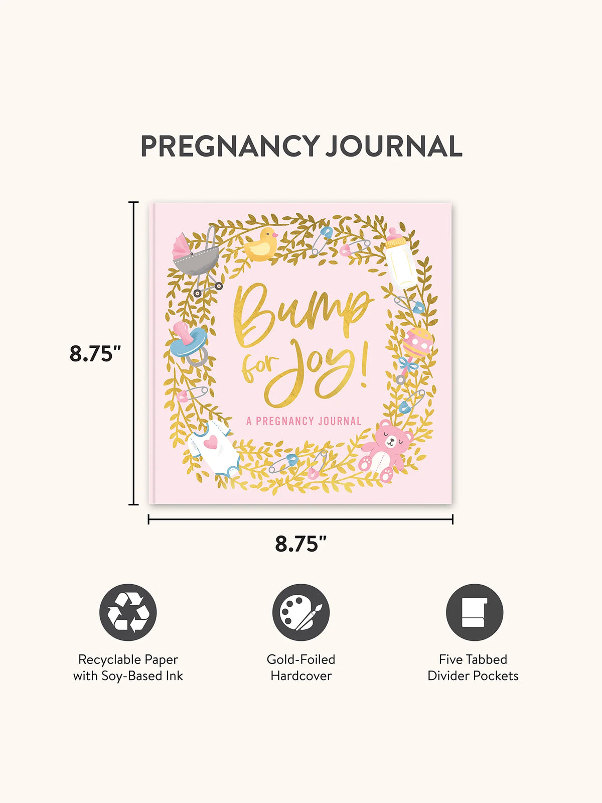 Studio Oh! Bump for Joy: A Pregnancy Journal in Pink