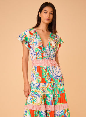 Hunter Bell Aurora Dress in Amalfi Tiles