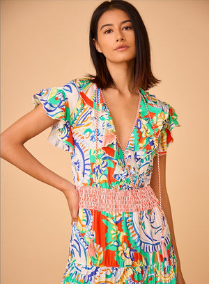 Hunter Bell Aurora Dress in Amalfi Tiles