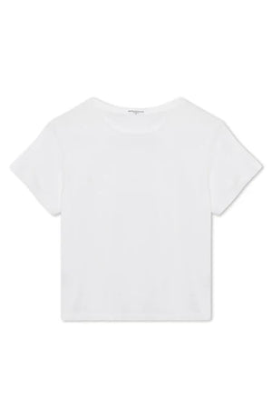 perfectwhitetee Recycled Cotton Lisa Slim Crew Tee in White