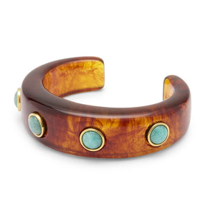 Lucas Jack Resin Cuff with Circular Stones (mult. options)
