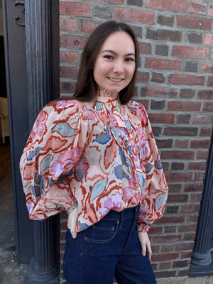 SUNCOO Paris Leya Blouse in Blush