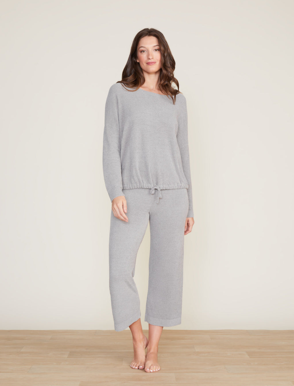 Barefoot Dreams CozyChic Ultra Lite Slouchy Pullover in Dove Gray