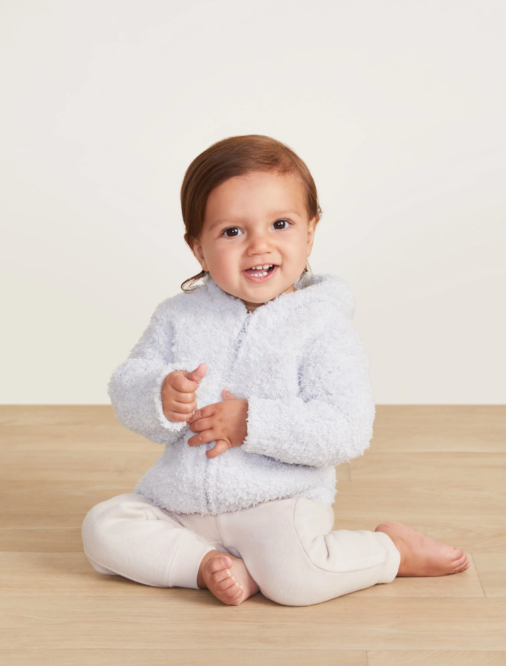 Barefoot Dreams CozyChic Infant Hoodie in Blue