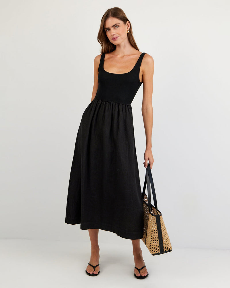 bella dahl sleeveless knit combo dress Bella Dahl Sleeveless Knit Combo Dress