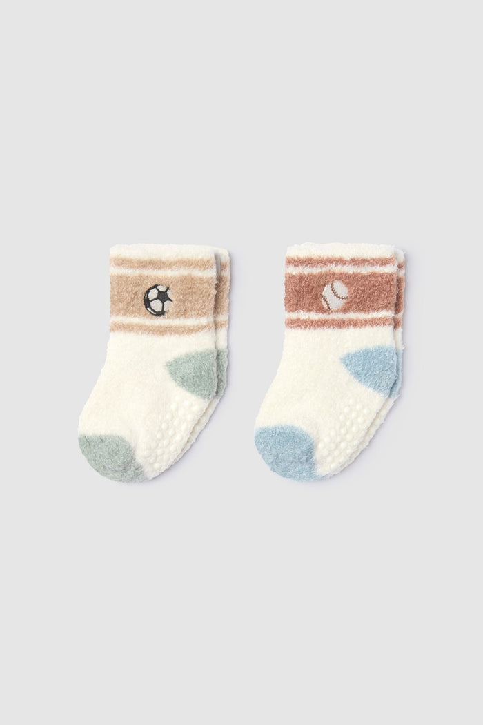Barefoot Dreams CozyChic Lite Baby Striped Play Sock Set