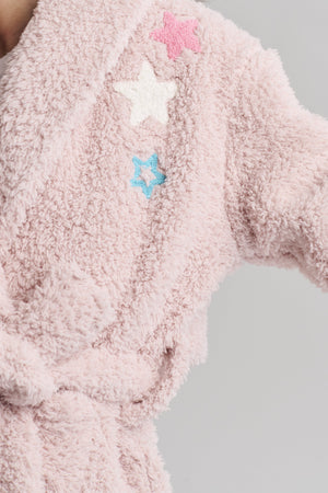 Barefoot Dreams Kids Brushed CozyChic Embroidered Star Robe