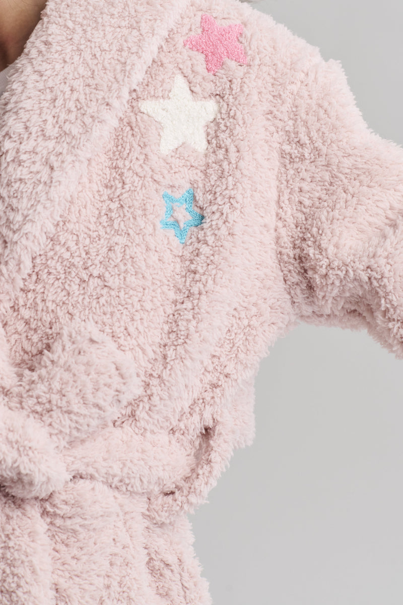 Barefoot Dreams Kids Brushed CozyChic Embroidered Star Robe