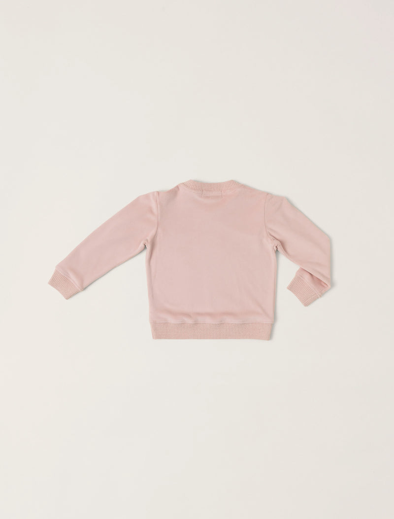 Barefoot Dreams LuxeChic Toddler Pullover in Dusty Rose