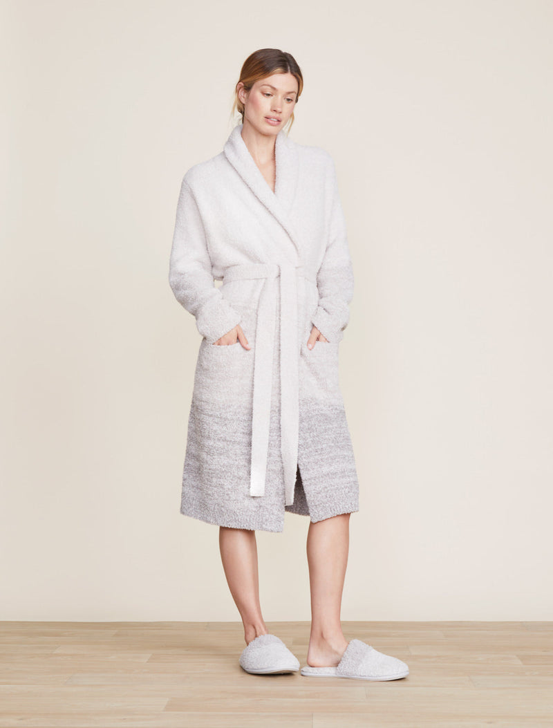Barefoot Dreams CozyChic Heathered Ombre Robe in Almond