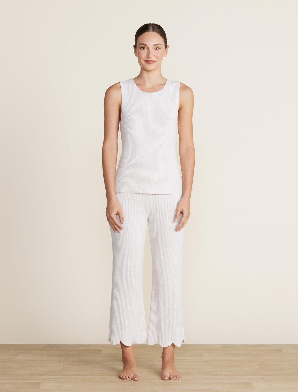 Barefoot Dreams CozyChic Ultra Lite Ribbed Tank in Sand Dune