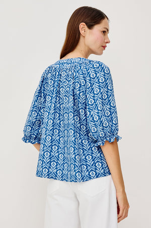 Rails Belina Top in Blue Ikat