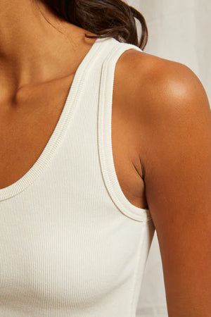 perfectwhitetee Blondie Structured Rib Bra Friendly Tank -  Multiple Colors!