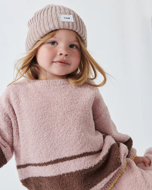 7am Enfant Chunky Beanie in Ash Rose