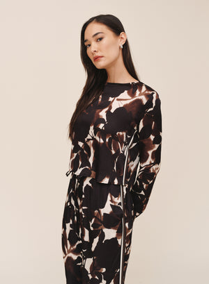B20177-L48-304 - LONG SLEEVE BUTTON BACK TOP