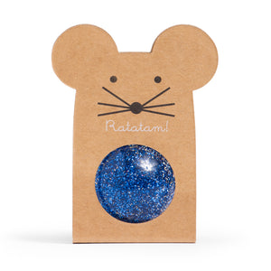 Ratatam 43mm Blue Glitter Mouse Bouncing Ball