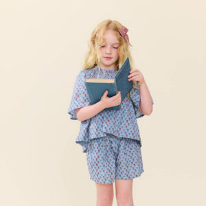Pink Chicken Jaipur Top in Light Blue Carnation