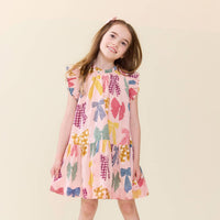 Pink Chicken Harper Dress in Patterned Bows
