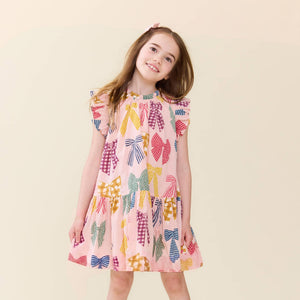 Pink Chicken Harper Dress in Patterned Bows