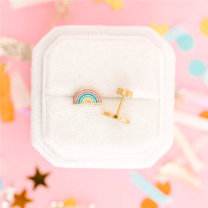 Pierced Co Earrings in Rainbows