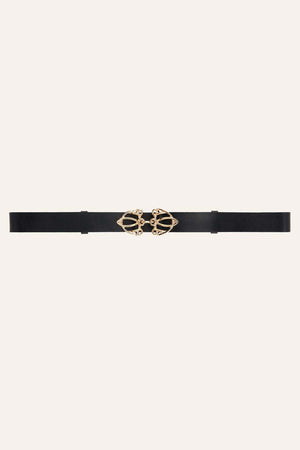 BA+SH Bilissi Leather Belt With Gold Buckle in Multiple Colors