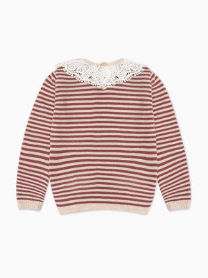 La Coqueta Blanca Sweater in Dark Rose