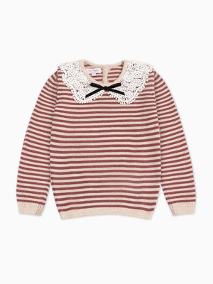 La Coqueta Blanca Sweater in Dark Rose