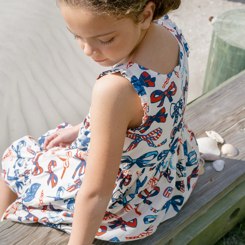 Pink Chicken Kelsey Dress in Red, White and Bows