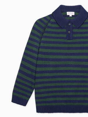 La Coqueta Brio Sweater in Navy Stripe