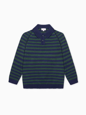 La Coqueta Brio Sweater in Navy Stripe
