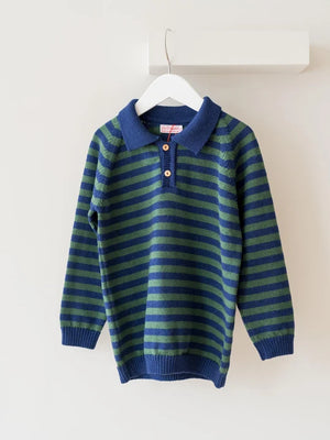 La Coqueta Brio Sweater in Navy Stripe