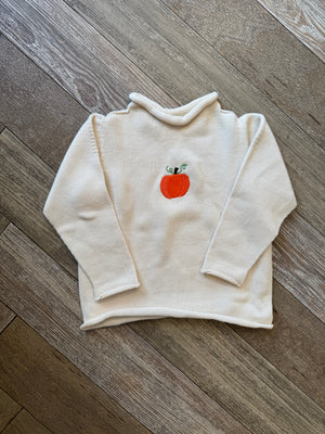 A Soft Idea Pumpkin Roll Neck Sweater in Natural