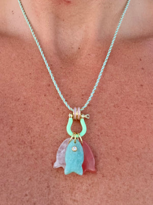 Forever Blythe Lurex Collection Three Little Fish Necklace - Assorted