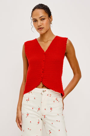 Rails Calypso Vest in Scarlet