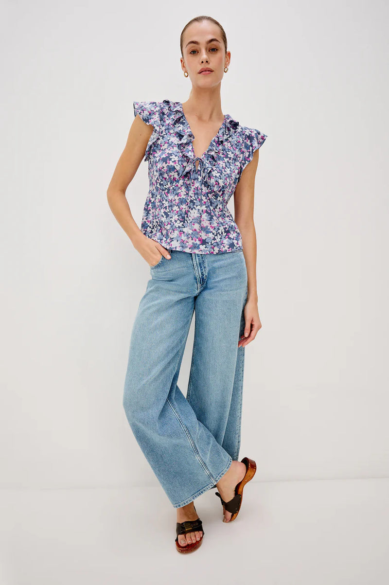 Rails Carmine Top in Blue Blossom