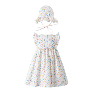 Rachel Riley Sundress & Hat in Confetti Hearts