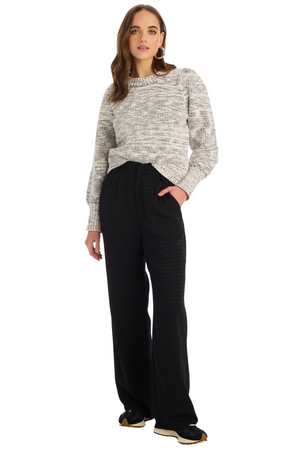 Allison Charlotte Sweater in Ivory/Black