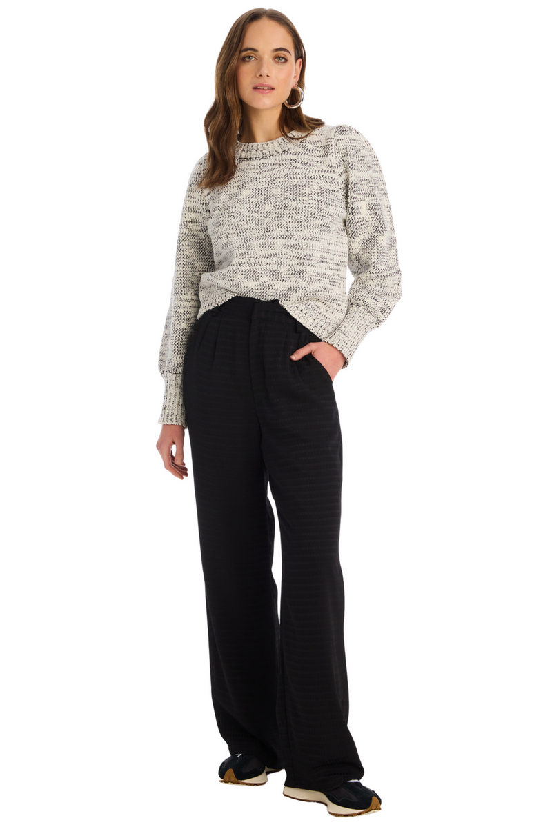 Allison Charlotte Sweater in Ivory/Black